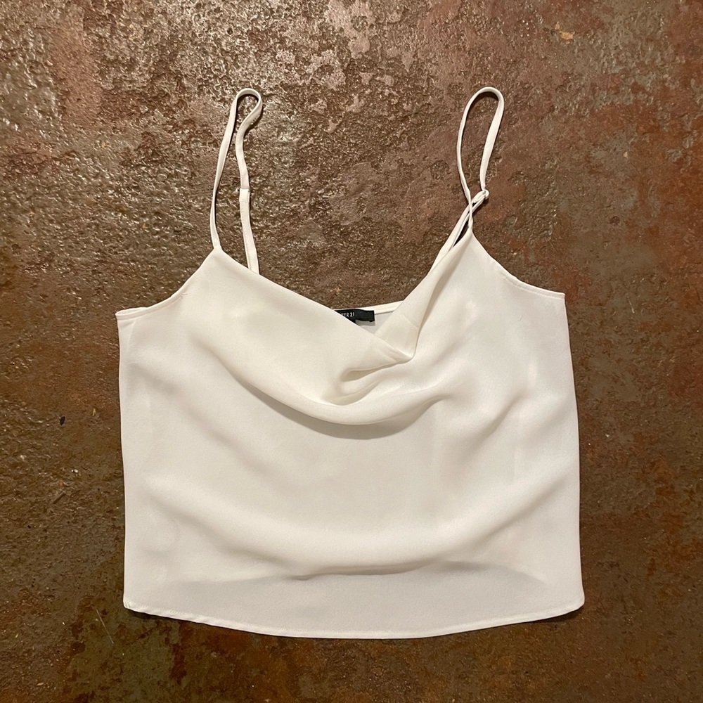 Cowl neck cami slip top